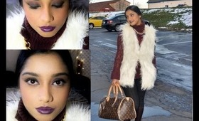 Wearable winter makeup look +outfit of the day.
