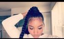 Jumbo Braid Ponytail with Kanekalon Hair | Protective Style for Natural Hair