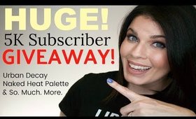 HUGE 5k Subscriber Giveaway! | Win an Urban Decay Naked Heat Palette + More!! | @girlythingsby_e