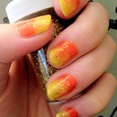 Ombre Fiery Nails