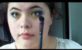 How to wear: Blue and yellow eyeshadow together (Make-up tutorial)