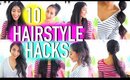 10 LAZY GIRL HAIRSTYLE HACKS | Paris & Roxy