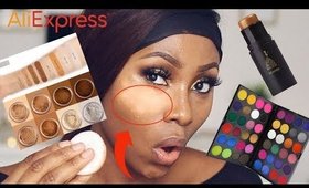 THE STRUGGLE! 😩  TRYING MAKEUP FROM ALIEXPRESS | DIMMA UMEH