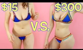 TRYING ON CHEAP V.S. EXPENSIVE BIKINIS!