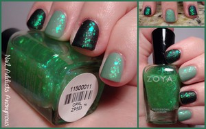 Zoya - Fleck Effects Collection - Opal
Matte w/ Essie's Matte About You Topcoat
Over Zoya's Bevin (True Collection) and China Glaze's Liquid Leather
http://nailaddictsanonymous.blogspot.com/
