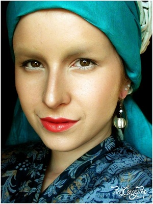 Inspired by the famous Vermeer painting "The Girl with a Pearl Earring"