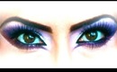 Purple Smokey Eyes With Graphic Purple Liner - MakeupByLeeLee