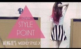 Meoow Striped Skirt and Turquoise Heels | Wengie's Weekly Style Point Ep 3