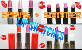 Favorite Spring + Summer Lipsticks swatches♥✔2013