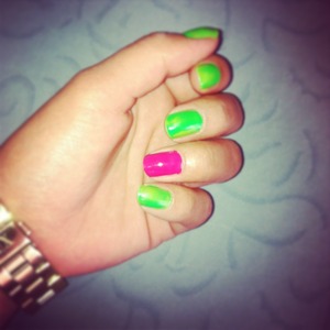 Barbie pink & fluorescent green  