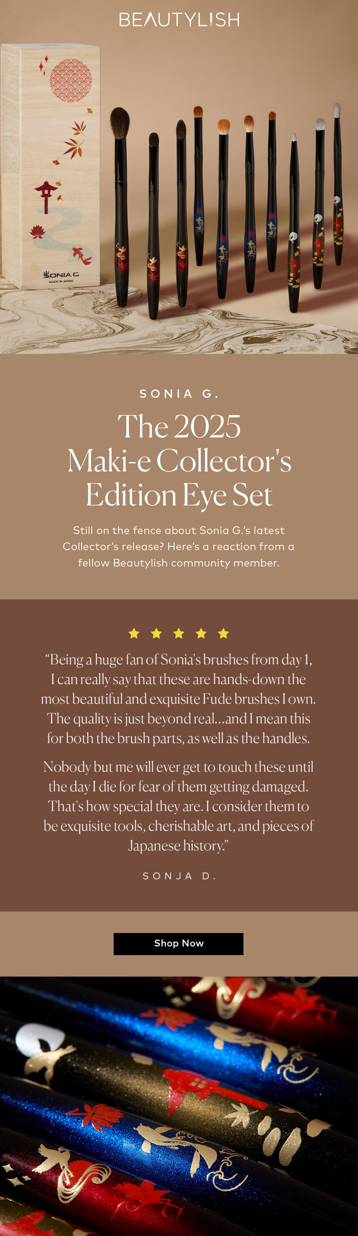 Still on the fence about Sonia G.’s latest Collector’s release? Here's a reaction from a fellow Beautylish community member. Discover the set at Beautylish.com