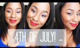 WEARABLE Fourth of July Makeup tutorial (cut crease)