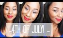 WEARABLE Fourth of July Makeup tutorial (cut crease)