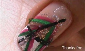 Cute Pink Silver Nail design- Easy Nail Art tutorial For Beginners- Nail Art For Short Nails