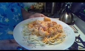 Wild Red Shrimp and pasta #cooking