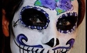 Make-upByMerel Sugar skull easy facepaint tutorial