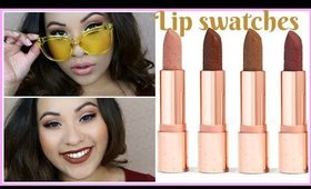 Colourpop Lips Like Sugar Lipstick Set Swatches | Brown Sugar Collection