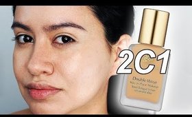ESTEE LAUDER DOUBLE WEAR FOUNDATION WEAR TEST (2C1 Pure Beige) 12 Days of Foundation, Day 4