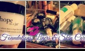 DECLUTTER MY COLLECTION: Foundations, Liners, Skin Care & More!