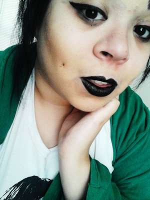 giving black lipstick a try after years of using deep reds and almost-black purples 