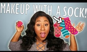 MAKEUP WITH A SOCK!!!! BEAUTY HACK + DIY BEAUTY BLENDER