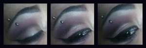purple and black crease blended eyeshadow. 