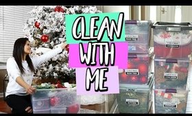 CLEAN WITH ME: CHRISTMAS DECOR STORAGE HACKS | BELINDA SELENE