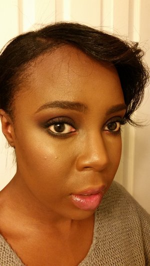 Even though you can't tell in the picture, this was a delicious warm plum smoky eye.
