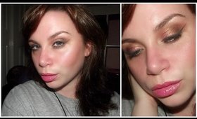 Rose Gold & Gray Eye Make-Up For Prom