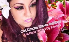 Pink lily inspired cut crease * Maquillaje inspirado en una lily