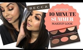My Quick 10 Minute Summer Makeup Look | BECCA Sunchaser Palette