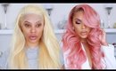 WIG TRANSFORMATION | FROM BLONDE TO ROSE PINK HAIR