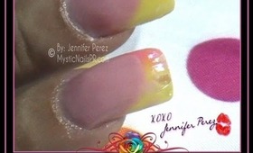 Embedded Mylar Flakes Nail Design :::... Jennifer Perez of Mystic Nails ☆