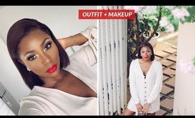 EASY GOING OUT MAKEUP + OUTFIT | CASUAL GRWM | DIMMA UMEH