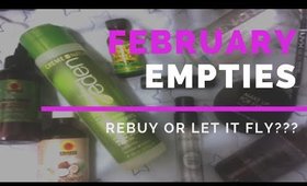 February Empties | Products I've Used Up Mini Reviews | Rebuy or Let it Fly???