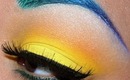 Colorful Brows and Bright Yellow eyeshadow tutorial!!