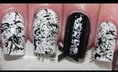 Black & White Splatter Nail Art Tutorial