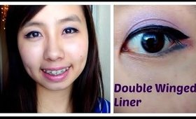 Edgy Double Wing Eyeliner Look