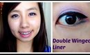 Edgy Double Wing Eyeliner Look