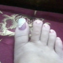 toe NAils! pink-white-beads ! :))