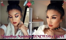 Maquillaje SENCILLO para NAVIDAD/ Christmas Simple makeup tutorial | auroramakeup