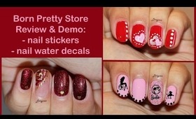 Three Valentine's Day Nail Designs: Born Pretty Store Review & Demo