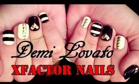 Demi Lovato XFactor inspired nails | Tutorial