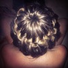 bun braid I tried on my sister