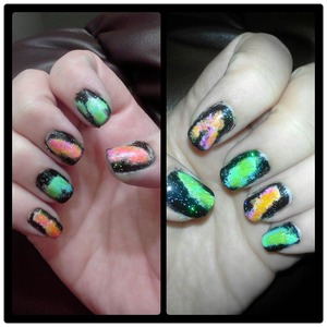 I wanted to try galaxy nails I thunk next time they will be better. 