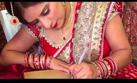 Indian Gujarati Wedding Video Blog | GRWM | Red Saree| Nisha Davdra