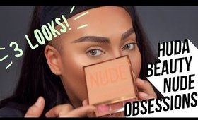 HUDA BEAUTY NUDE OBSESSIONS 3 REVIEW SWATCH | SONJDRADELUXE