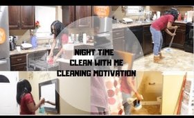 NIGHT TIME CLEAN WITH ME//CLEANING MOTIVATION//NO TALKING