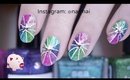 Glitter pinwheel nail art tutorial