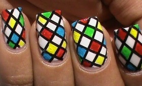 Color blocking nail polish designs for beginners to do at home Easy Striping tape Tutorial video DIY